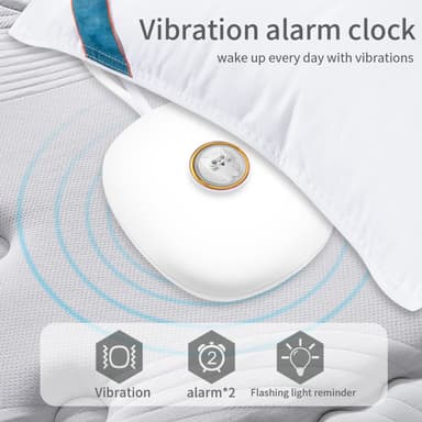 Vibrerande väckarklocka med snooze-funktion Vit