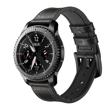 Armband Samsung Gear S3 Classic, Frontier, Galaxy Watch 22 mm Läder Sv