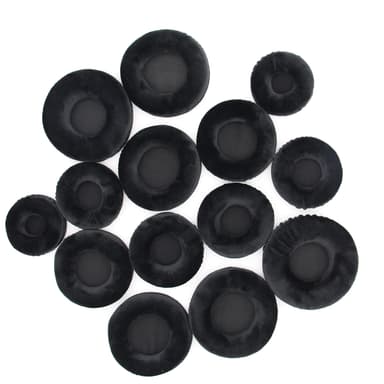 1 par universella runda flanellhörlursöverdrag öronkuddar 8 cm