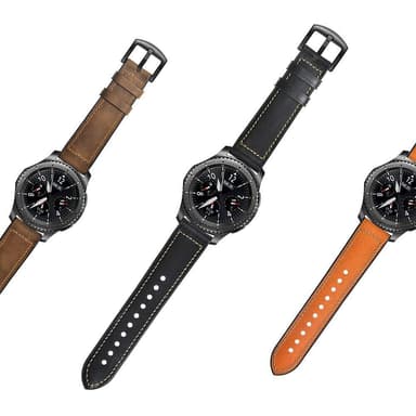 Armband Samsung Gear S3 Classic, Frontier, Galaxy Watch 22 mm Läder Sv