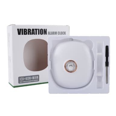 Vibrerande väckarklocka med snooze-funktion Vit