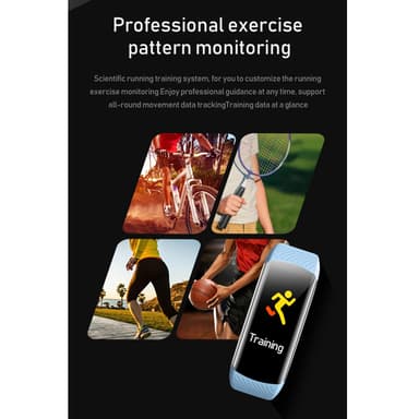 Aktivitetsarmband / Fitnessarmband / Pulsklocka Vit