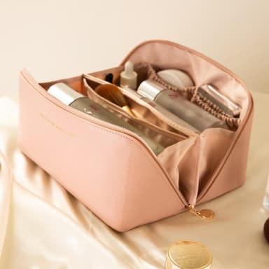 sminkväska stor / Rymlig Necessär - Väska för Smink - Makeup Bag Rosa