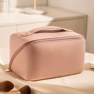 sminkväska stor / Rymlig Necessär - Väska för Smink - Makeup Bag Rosa