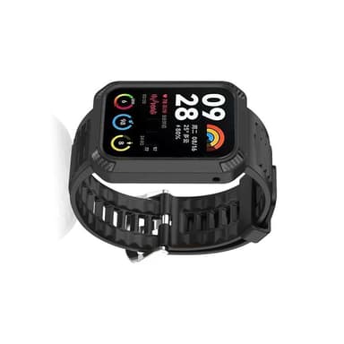 Klockarmband med skyddsram för Xiaomi Band 8 Pro Svart