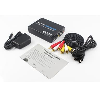 AV- och S-video till HDMI-omvandlare Svart