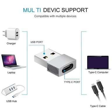USB-C till USB-adapter Svart