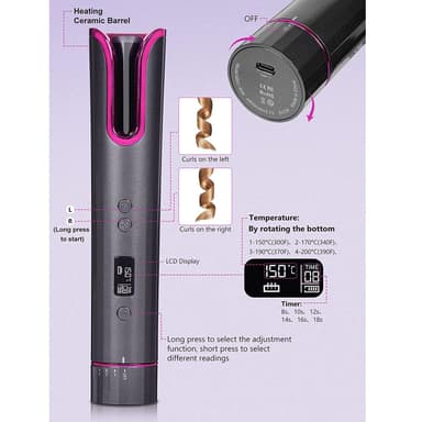 Sladdlös automatisk locktång Hair Curler
