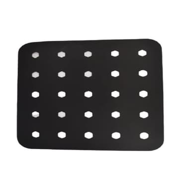 Återanvändbar Air Fryer Liner Silikon Square 19x19 cm Svart
