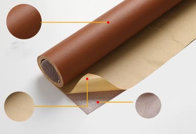 Självhäftande reparationslapp konstläder 50x138 cm Ljusbrun