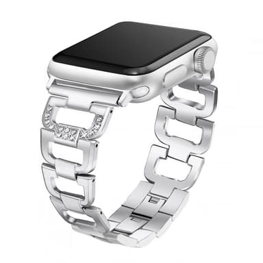 Smart klockarmband D-format diamantklockarmband med klockram för Fitbi