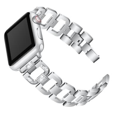 Smart klockarmband D-format diamantklockarmband med klockram för Fitbi