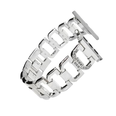 Smart klockarmband D-format diamantklockarmband med klockram för Fitbi
