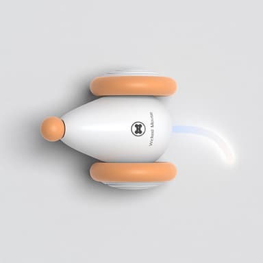 Wicked Mouse interaktiv kattleksak mus Orange/Vit