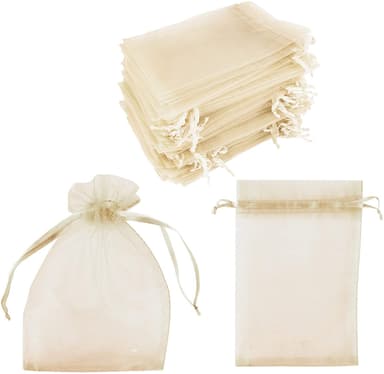 Organzapåsar 7x9 cm 50-pack Champagne