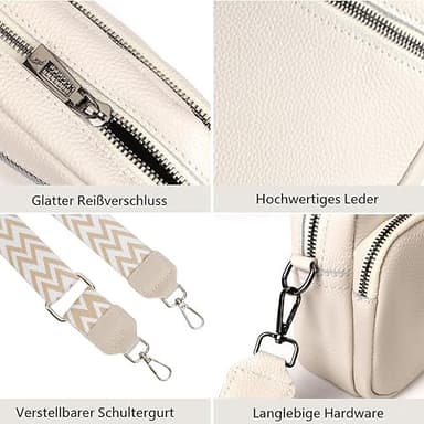 Crossbody-väska Axelremsväska PU-läder Vit