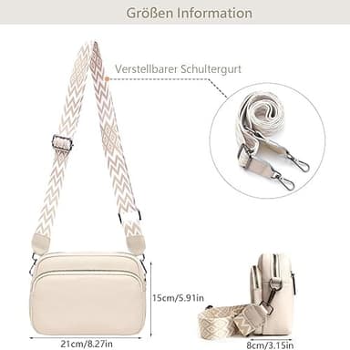 Crossbody-väska Axelremsväska PU-läder Vit