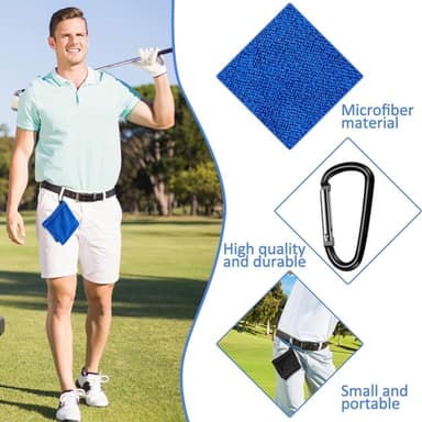 Golfbollsrengöringshandduk | Mikrofibervåffelmönster Blå