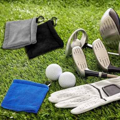 Golfbollsrengöringshandduk | Mikrofibervåffelmönster Blå