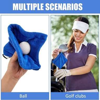 Golfbollsrengöringshandduk | Mikrofibervåffelmönster Blå
