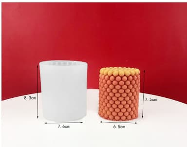 Ljusform Små bubblor silikon 7.5 cm Vit