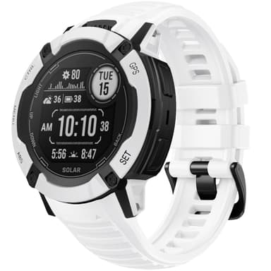 Silikon Quick-Release klockarmband för Garmin Instinct 2X 26mm Vit