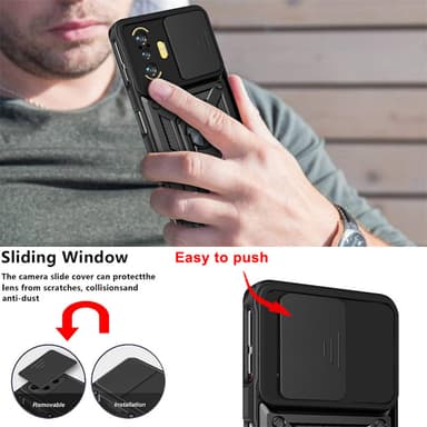 Stöttåligt kickstand mobilskal Svart Xiaomi 11T/11T Pro