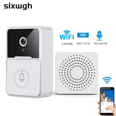 Trådlös WIFI ringklocka med dörrkamera