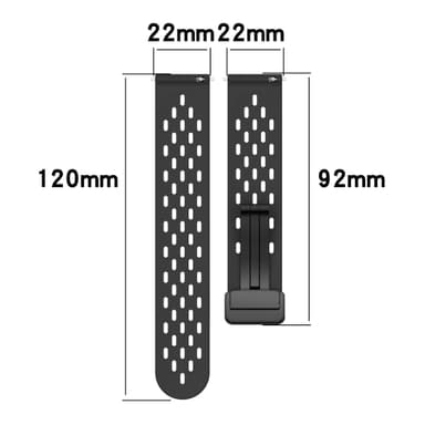 22mm silikonarmband för Samsung Galaxy Watch 3 45mm/Galaxy Watch 46mm