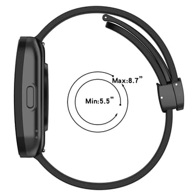 22mm silikonarmband för Samsung Galaxy Watch 3 45mm/Galaxy Watch 46mm