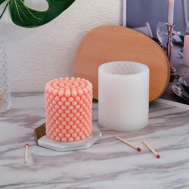 Ljusform Små bubblor silikon 7.5 cm Vit