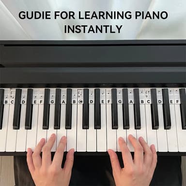 Avtagbara piano och keyboard etiketter 88 tangenter Vit