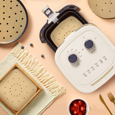 Air Fryer för engångsbruk, pappersliner non-stick 200-pack Natur 19 cm