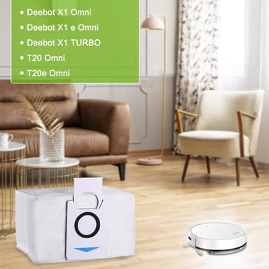 Tillbehör till Ecovacs Deebot X1 Omni/Turbo Robotdammsugare 15 delar