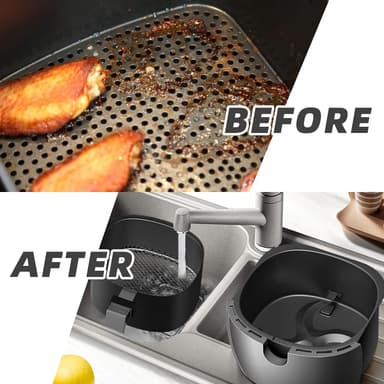 Air Fryer för engångsbruk, pappersliner non-stick 200-pack Natur 19 cm