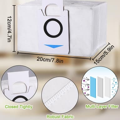 Tillbehör till Ecovacs Deebot X1 Omni/Turbo Robotdammsugare 15 delar