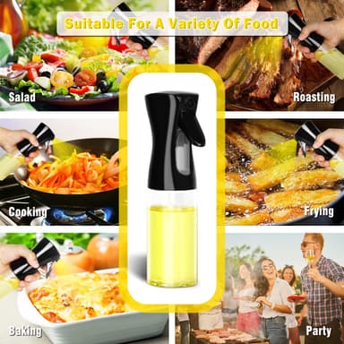 Glas sprayflaska för olja 200 ml Svart