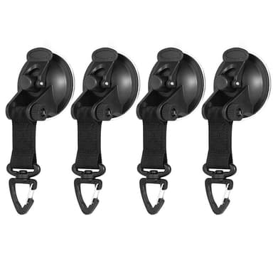 4-pack krokar med sugpropp och triangelspänne för husbil/biltält/campi