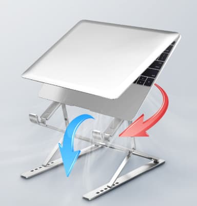 Fällbart laptopställ i aluminiumlegering Silver