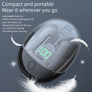 Trådlösa in-ear-hörlurar Bluetooth 5.3 Touch TWS Pro-One Svart