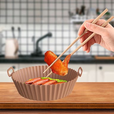 Air Fryer silikonskål Brun 3.6-7.2 l