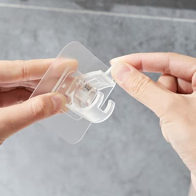 Självhäftande hållare för gardinstång 2-pack Transparent