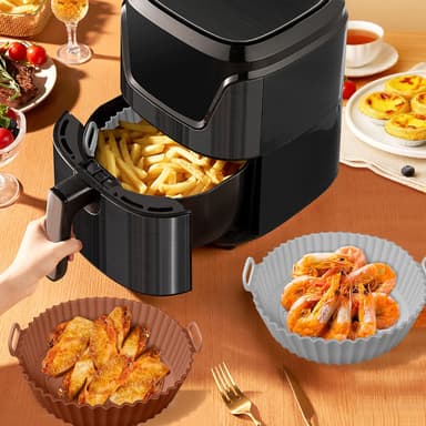 Air Fryer silikonskål Brun 3.6-7.2 l
