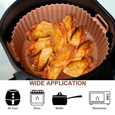 Air Fryer silikonskål Brun 3.6-7.2 l