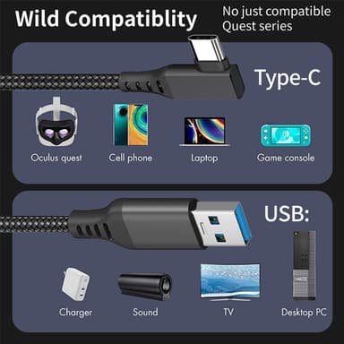Linkkabel Oculus Quest 2 USB-C/USB-A 5 m