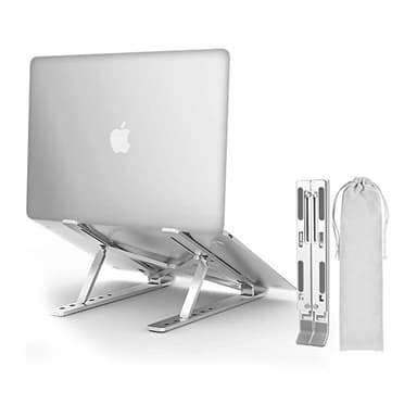 Hopfällbart laptopställ med justerbar vinkel Silver