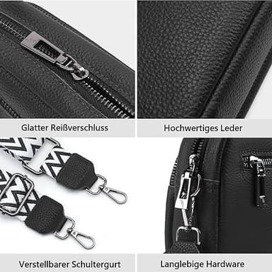 Crossbody-väska Axelremsväska PU-läder Svart