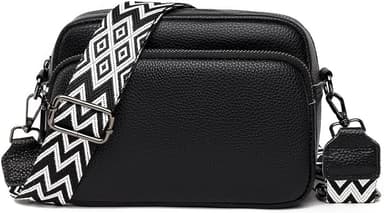 Crossbody-väska Axelremsväska PU-läder Svart