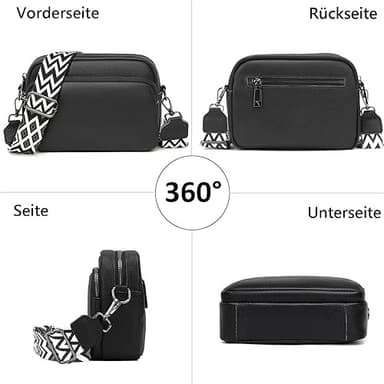 Crossbody-väska Axelremsväska PU-läder Svart