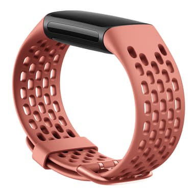 Fitbit Charge 5 armband sport silikon 3-pack Turkos/Korall/Vit